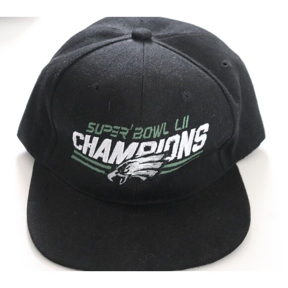 NFL Philadelphia Eagles Super Bowl 52 Cap Hat‎ Men Snapback Black Acrylic - Picture 1 of 6